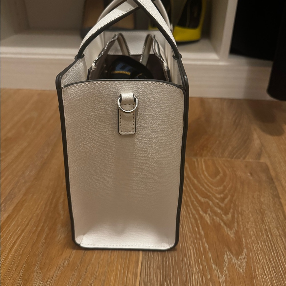 Karl Lagerfeld White Satchel with Multicolor Accents - Picture 4 of 7